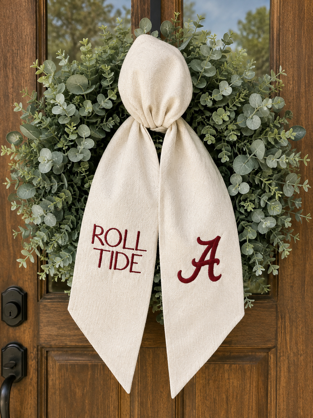 Alabama Embroidered Wreath Sash